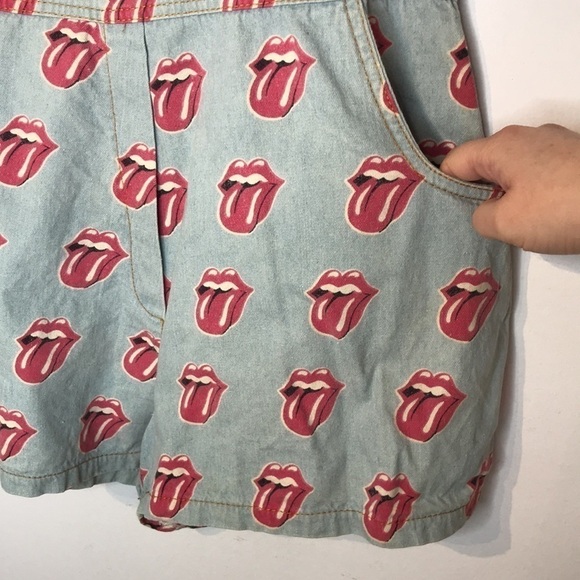Handmade Rolling Stones chambray print romper - Picture 3 of 12